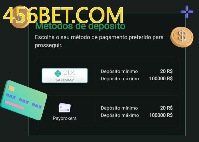 O cassino 456BET.COMbet oferece uma grande variedade de métodos de pagamento